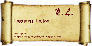 Magyary Lajos névjegykártya